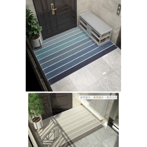 Indoor or outdoor dirt scraping mud waterproof mat Chenise silk foot mat silk ring stripe door non-slip mat