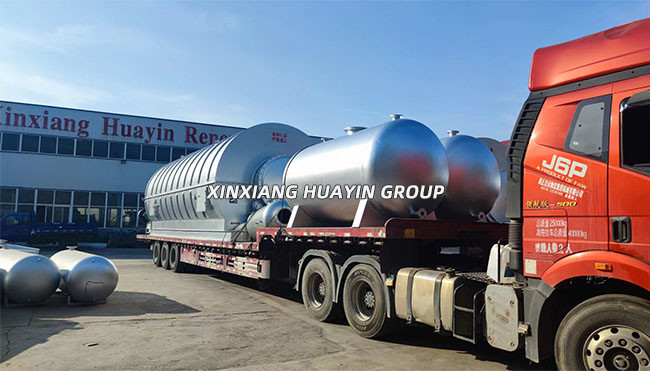 Rotating Rubber Pyrolysis Machine To Diesel 10 Tons Equipment