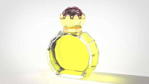 Cheap Custom Zamak Perfume Caps Simple Shinny Gold Color With Engrave Logo for sale