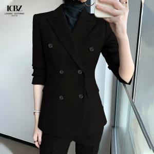 China Full Sleeve Length High Cut V-Neck Business Formal Pants Suits for Women's Office on sale