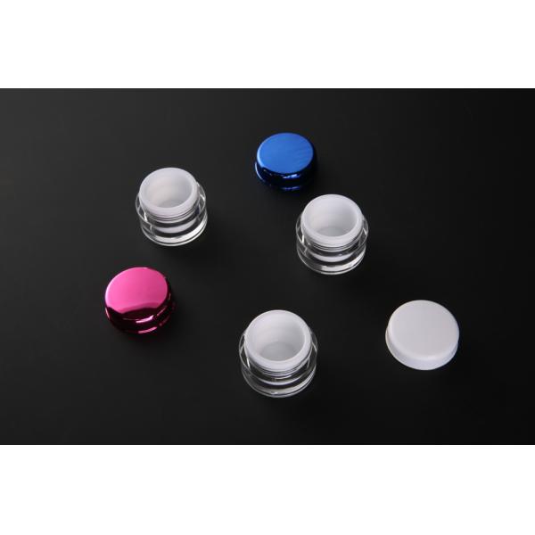 Gift Packaging 5ml PMMA Mini Cosmetic Containers / Empty Cosmetic Jars