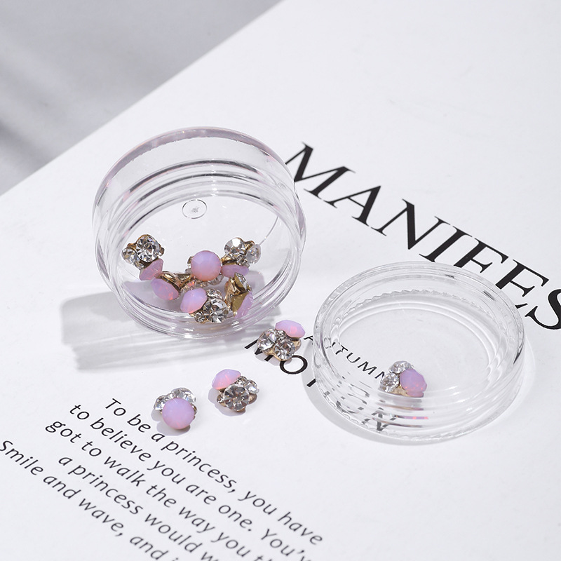 Collar Material AS Custom Empty Acrylic Powder Containers Clear Loose Body Powder Containers Bulk Acrylic Jars With Lids