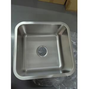 China 41*41cm Square Stainless Steel Single Bowl Sink Undermount on sale
