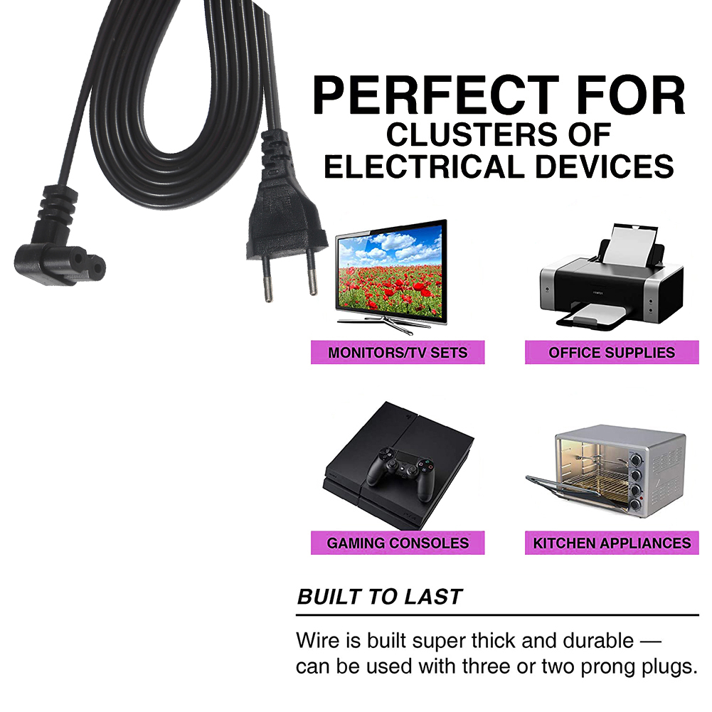 2.5A Euro Iec Extension Cable for Rice Cooker and Electric Iron Industrial Standard