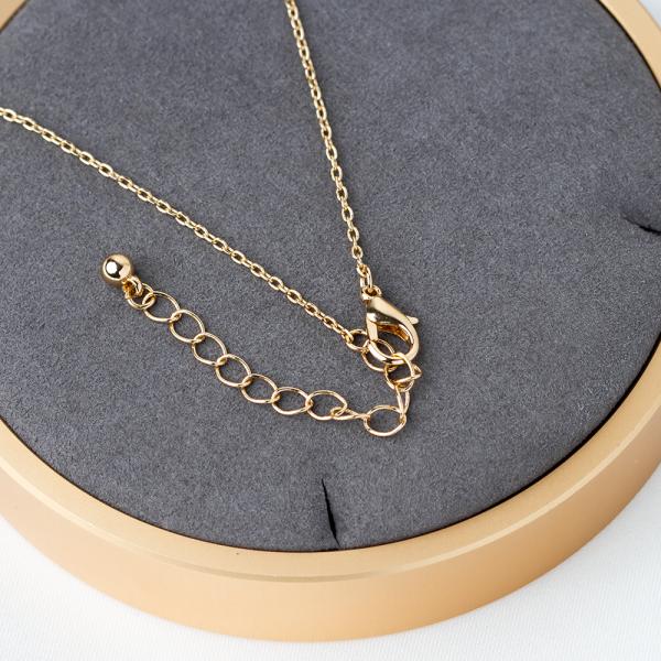 Gold Plated Bling Bling Love Heart Diamond Pendant Link Chain Necklace for Women