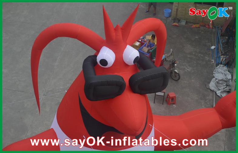 Festival Red Inflatable Cartoon Characters 420D Oxford Cloth