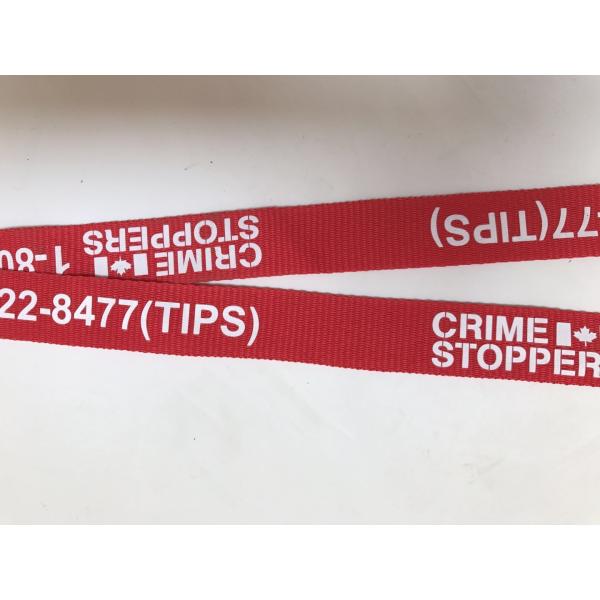 White color custom made badge holder lanyard printing yellow logo width 2cm