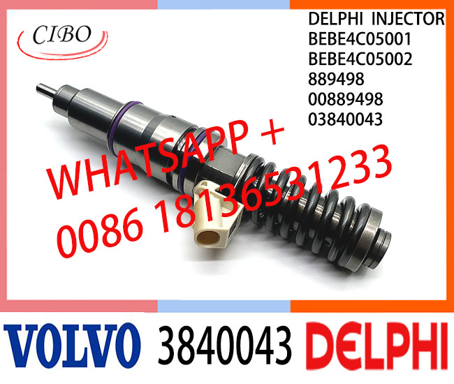 Common Rail Fuel Diesel Injector BEBE4C05001 BEBE4C05002 3840043 889498 03840043 E1 for VOL TRUCK 9.0 LITRE MARINE