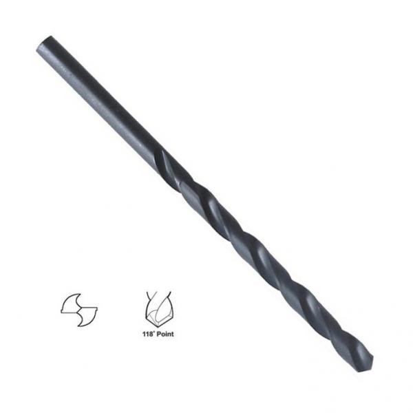 Cheap DIN340 Long Type High Speed Steel Twist Drill Bits For Metal Black Oxide for sale