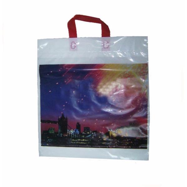 LDPE / HDPE Plastic Custom Logo Reusable Shopping Bags For Stationery Store