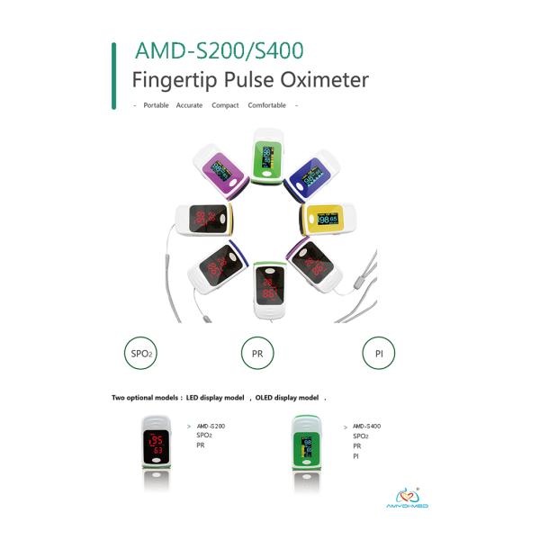 OLED Display 30-250 BPM Fingertip Pulse Oximeter 2AAA alkaline