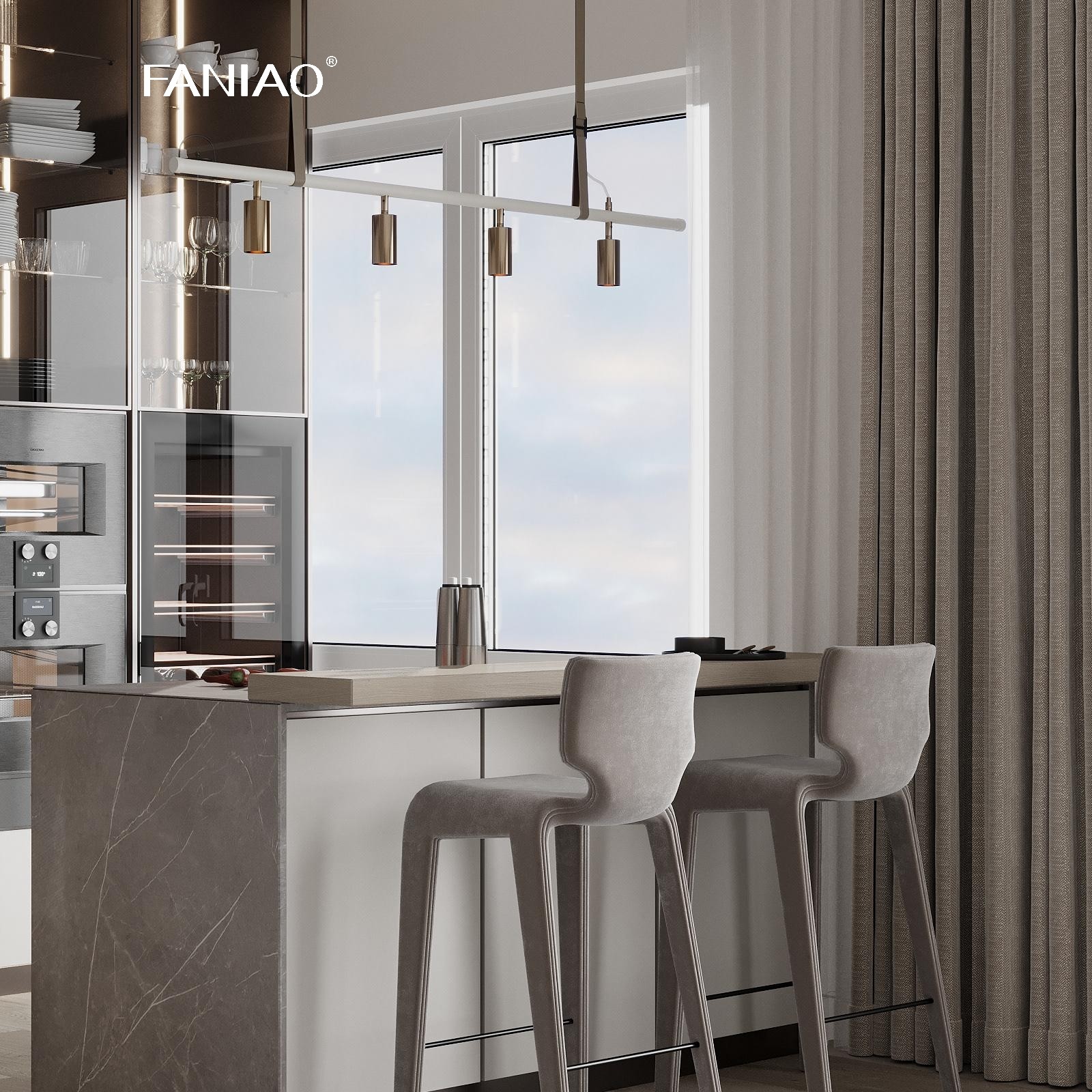 Automatic Modular Popular Furniture Modular Kitchen White Lacquer Kitchen Cabinet