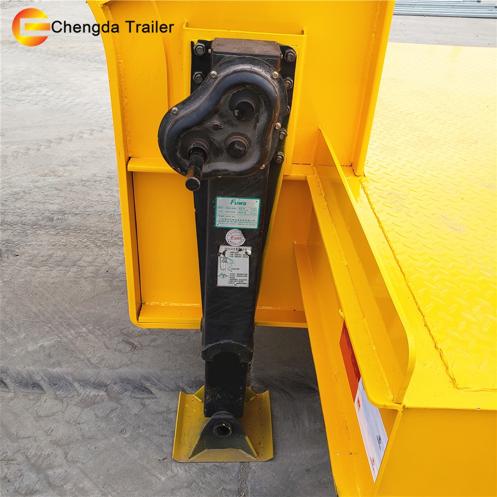 Used New Lowboy Truck Trailer 60T Lowbed Semi Trailer For Sale
