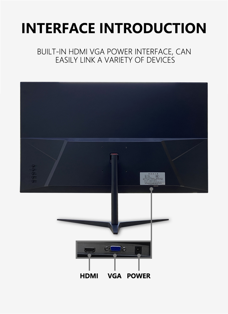 16:9 Display Ratio 27 Inch LCD Gaming Monitor With Speaker And VGA HD Port