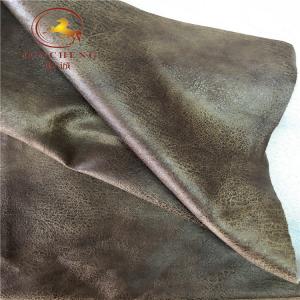 Quality 2019 new design bronzing faux suede leather fabric for sofa wholesale