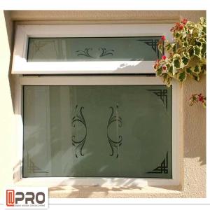 French Vertical Aluminium Double Glazed Awning Windows With Powder Coating