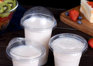 Quality Compostable Plastic Cups With Lids Transparent Disposable Sippy Cold Cups PLA PET Clear wholesale