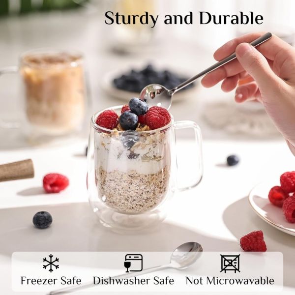 Handmade Double Walled Glass Coffee Cup High Borosilicate Coffee Tea Drinking Cup