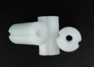 Quality Small Plastic Injection Molding Products , RAL 9011 White POM Spacer Bush 10 X 15mm wholesale