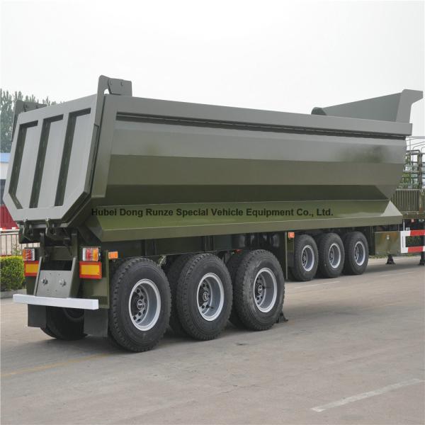 2 axles 3 Axles Hydraulic Rear Dump Semi Trailer 30 ton 60 ton U shape