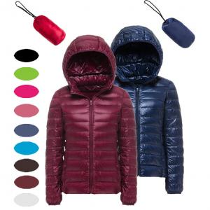 Quality Custom high quality stand collar ultralight foldable 90% duck down women jacket wholesale
