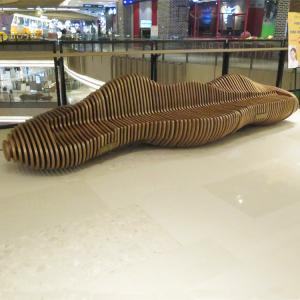 Quality OHSAS18001 Certificate 350cm Curved Wooden Garden Bench wholesale