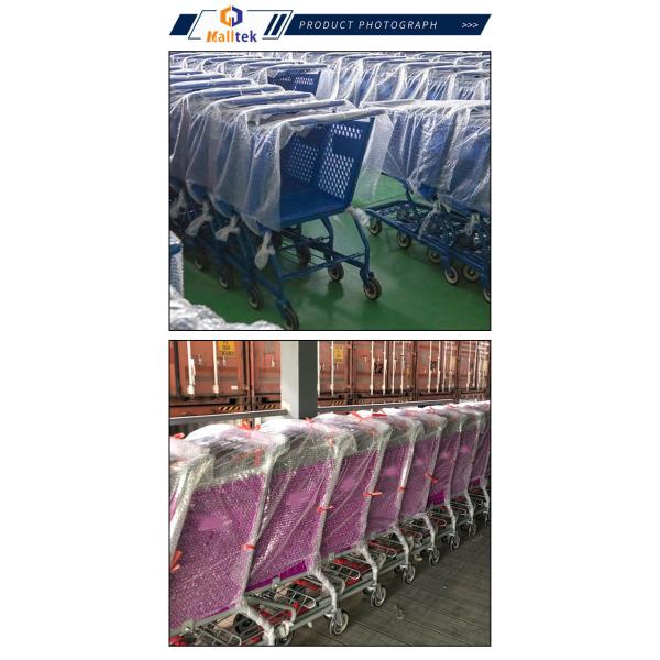 100L - 200L Half Plastic Supermarket Trolley Customizable Colour Logo