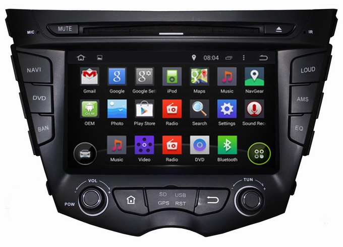Ouchuangbo Car Radio DVD Navi Stereo Multimedia Kit for Hyundai Veloster Pure Android 4.4