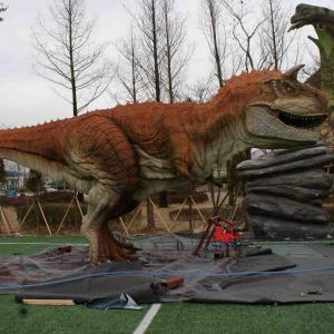 Quality Theme Park Equipment Realistic Animatronic Dinosaur Model Carnotaurus Statue wholesale