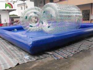 Quality Transparent Inflatable Water PVC Rolling Toy For Sea / Lake / Swimming Pools wholesale