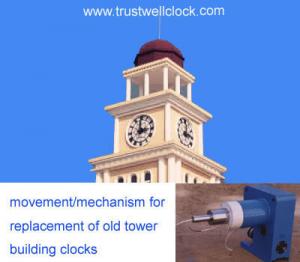 building clocks, movement mechanism for building clocks, outdoor clocks, movement mechanism for building clock