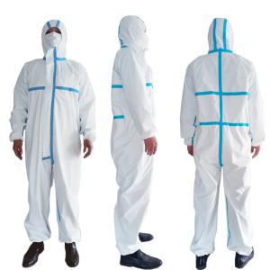 Quality SMS Nonwoven Disposable Protective Coverall , Disposable Protective Suit wholesale