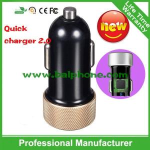 China New arrival double-sided car charger Quick 2.0 charger for smartphone on sale