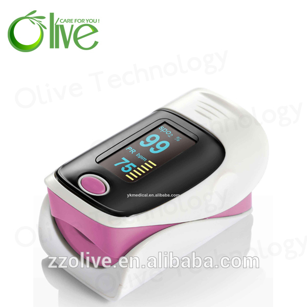 Big OLED screen several colors fingertip pulse oximeter
