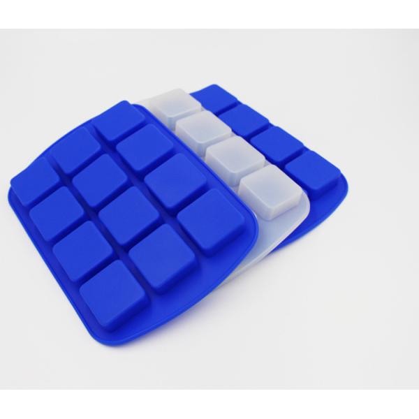 Whiskey Cube Silicone Ice Mold Flexible 12 Cavity Reusable Durable
