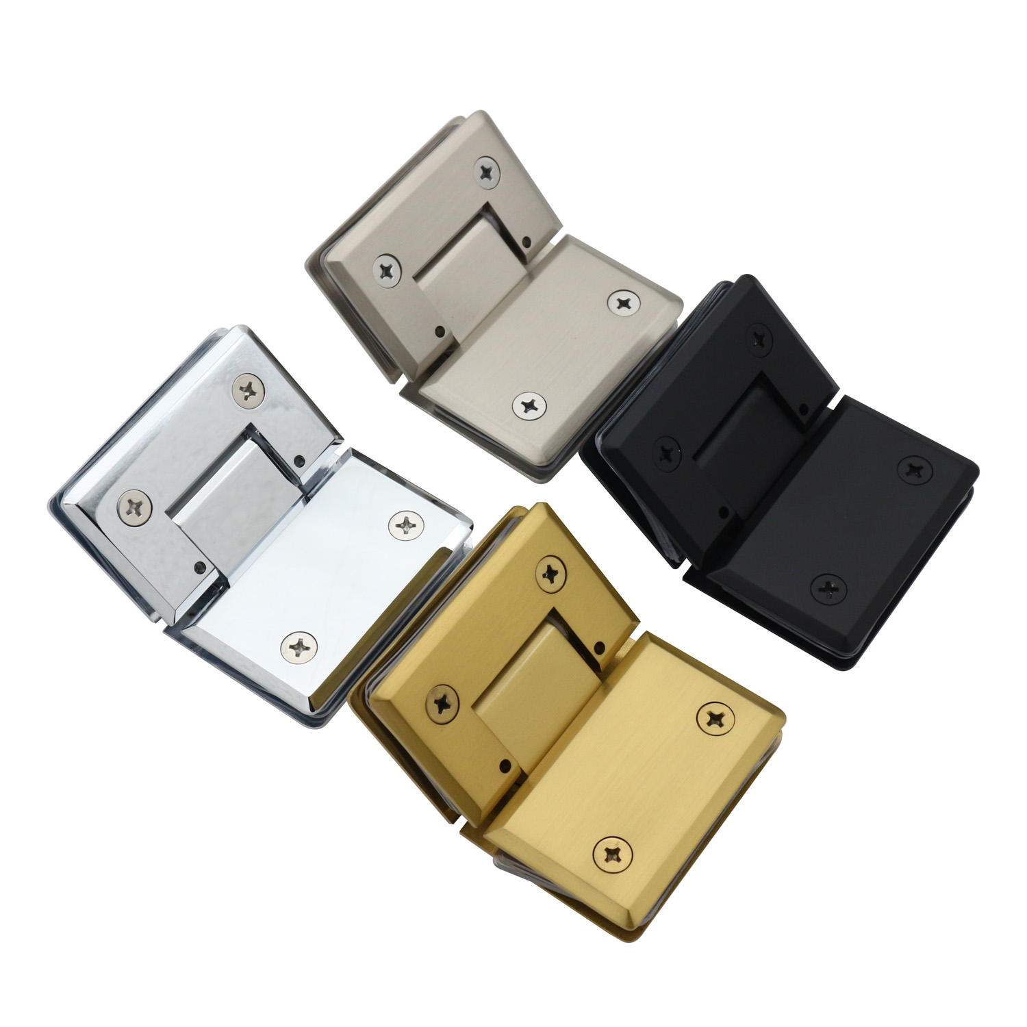 180 Degree Alloy Glass to Glass Bathroom Shower Hinge for 8-12mm Glass Modern Design Style
