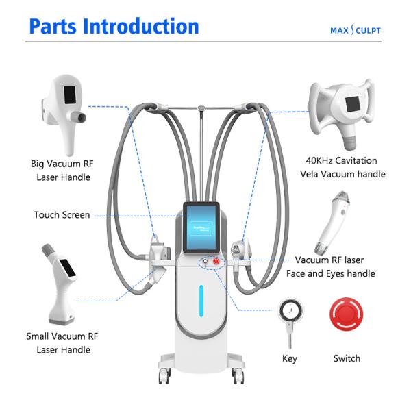 GOMECY Vela Body Slimming Vacuum RF Cavitation Roller Laser Skin Tightening wrinkle remove