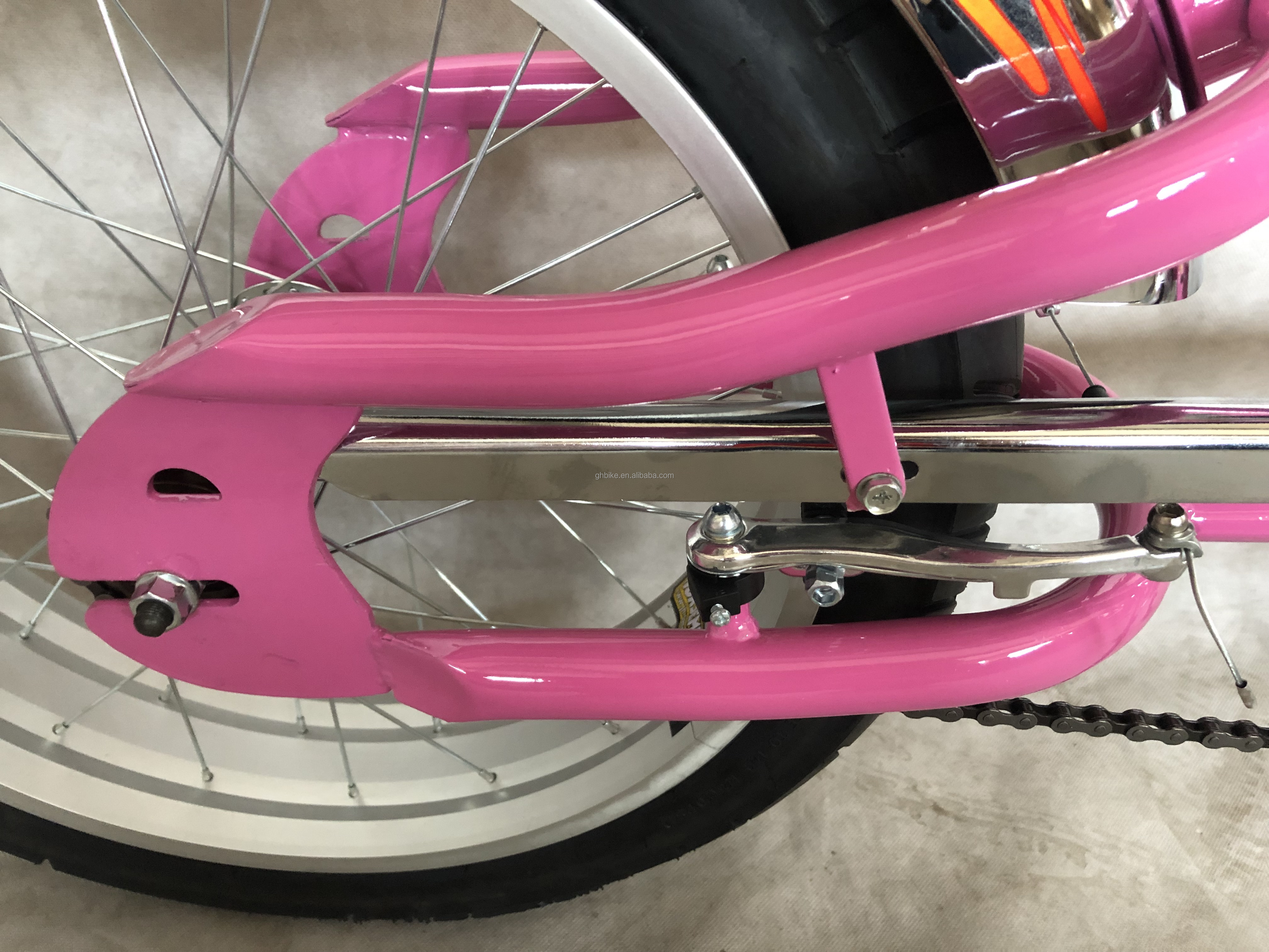 24" V Brake/ Disc Brakes 4.0 Tire Single Speed Chopper Bicycle for American Market