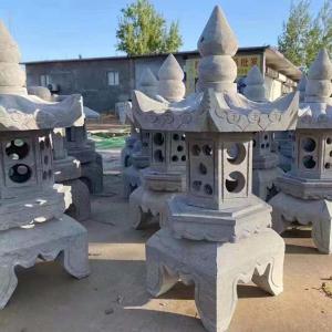 Quality Garden Marble Japanese Outdoor Stone Lantern Pagoda Natural Surface wholesale