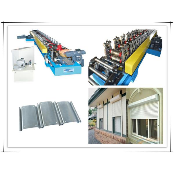 Manual Decoiler Rolling Shutter Door Roll Forming Machine For 13 Forming Stations