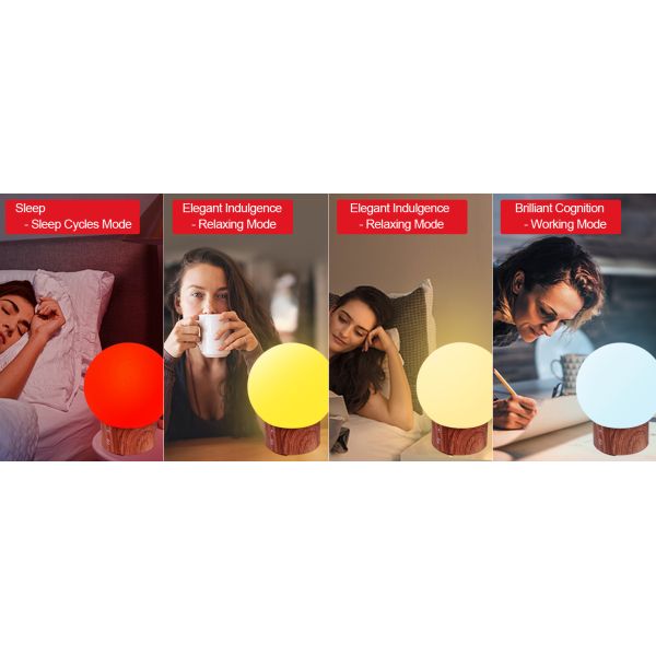 630nm Red Light Therapy Night Light with 10000Lux Illumination and USB C Charging for Comfortable Sleep