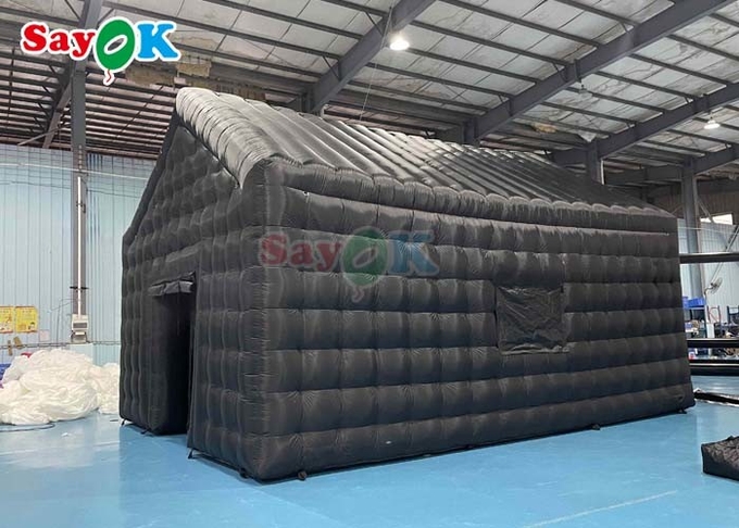 Large Black Inflatable Cube Disco Tent Inflatable Disco Marquee Tent For Wedding Party