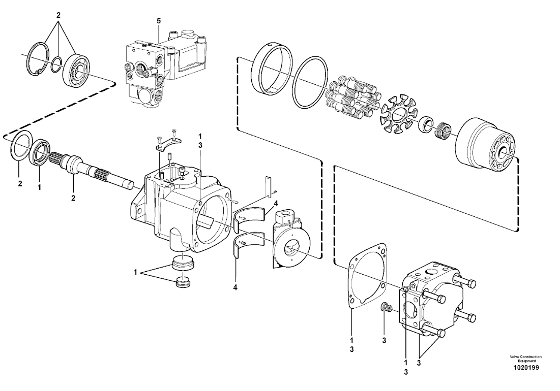 VOE11173536 Hydraulic Pump For Volvo L180E L180F L220D L220E Excavator Parts