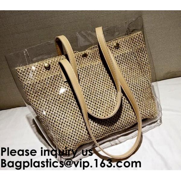 Biodegradable Promotional BAGEASE Three-Layer Hand Bag PVC Tote Waterproof Craft Paper Bag Leather Handle Tote Bag