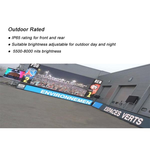 P8 Stadium Sports Perimeter LED Display Panel led video banner with Rubber cover