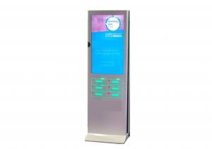 Quality Advertising Public Coin Operated Multi Cell Phone Charging Kiosk With Safe Lock Box wholesale