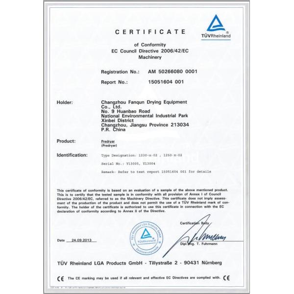 Fanqun SUS304 Wastewater Sewage Sludge Dryer Hot Oil Heating