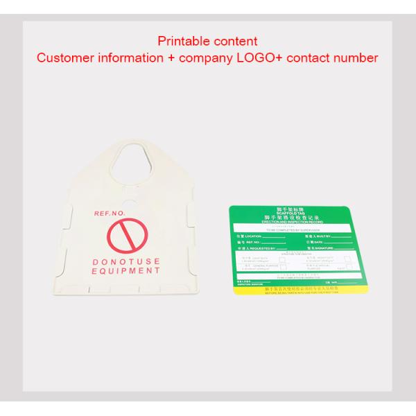 BOSHI China Supplier Scaffold Lockout Safety Warning Tags