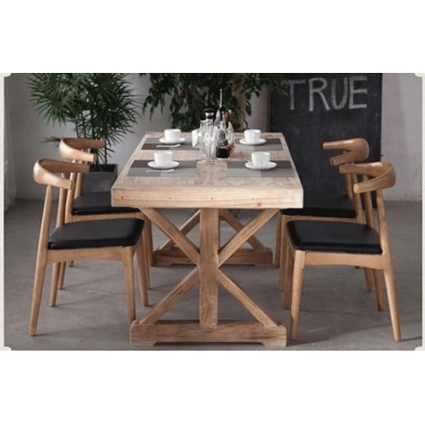 Solid Wood Customized Vintage Neoclassical Wooden Dining Table for Dining and Living Room Craftsmanship