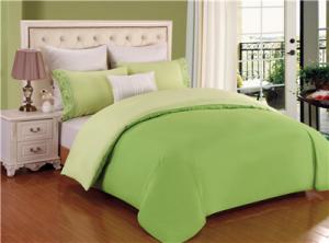 Quality Polyester Cotton Solid Color Duvet Cover Set Queen King Size Solid Bedding Set wholesale